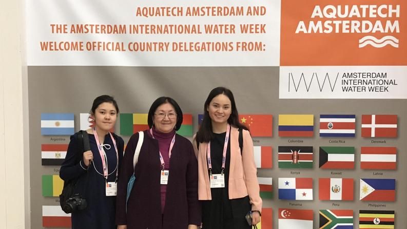 Представители Satbayev University участвовали на Международной выставке по передовым водным технологиям в г. Амстердам