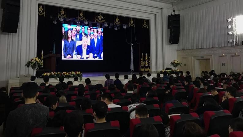 Студенты Satbayev University посмотрели трансляцию торжественной церемонии открытия Года молодежи