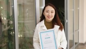 Institute of Chemical and Biological Technologies student received a scholarship from the Foundation of the First President of the Republic of Kazakhstan