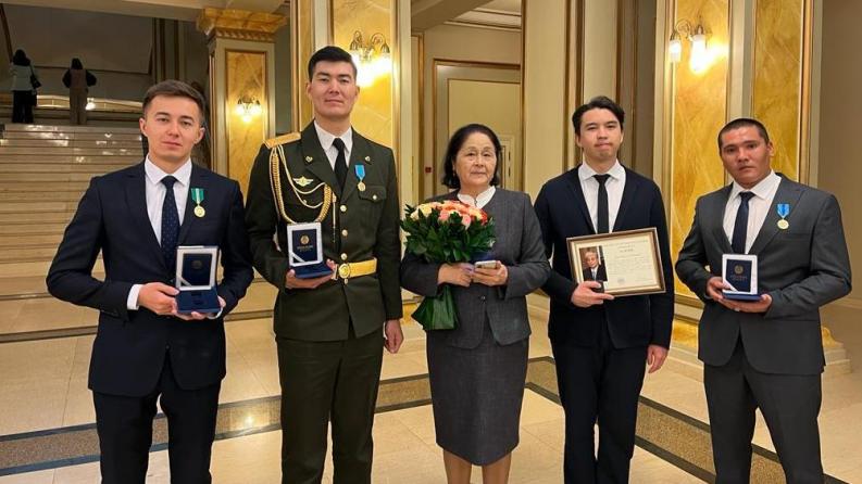 President awarded Satbayev University’s Master's student Adilkhan Tolepbergen