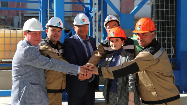 Satbayev University academic team participated in the opening ceremony of cast modified concrete production plant