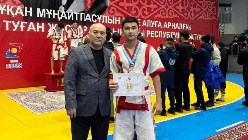 Satbayev University student won silver at Republican tournament on Kazak kuressi (Kazakh wrestling)