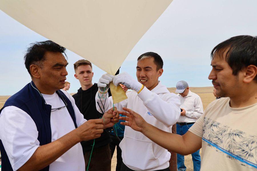 In honor of the anniversary of the Republic of Kazakhstan Constitution, students launched a weather satellite in the Almaty region